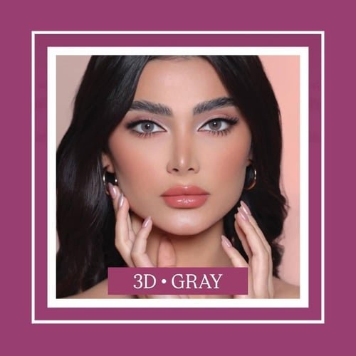 عدسات ملونة شهرية من ثري دي كالرز - جراي