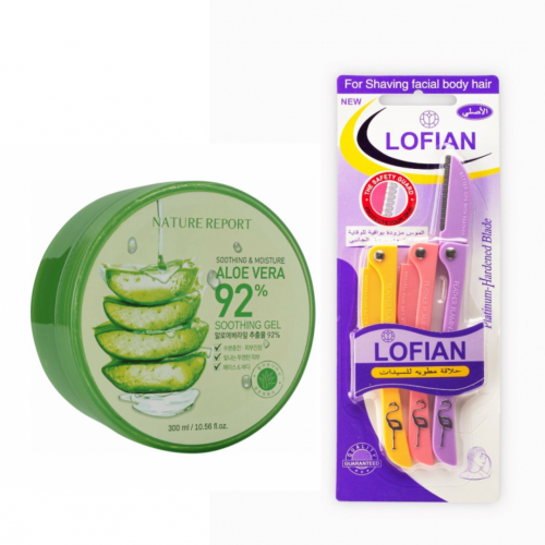 مجموعة ازالة الشعر مكونة من جل الصبار ناتشر ريبورت...