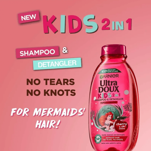 غارنييه شامبو و بلسم 2 في 1 للاطفال بالكرز واللوز...