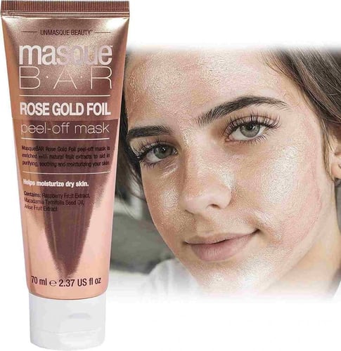 قناع التقشير بورق الذهب الوردي من ماسك بار - 70مل
