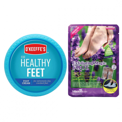 مجموعة العناية لتقشير وترطيب وتنعيم الاقدام