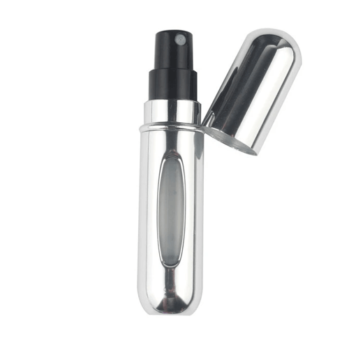 عبوة صغيرة فارغة لتعبئة العطور - فضي