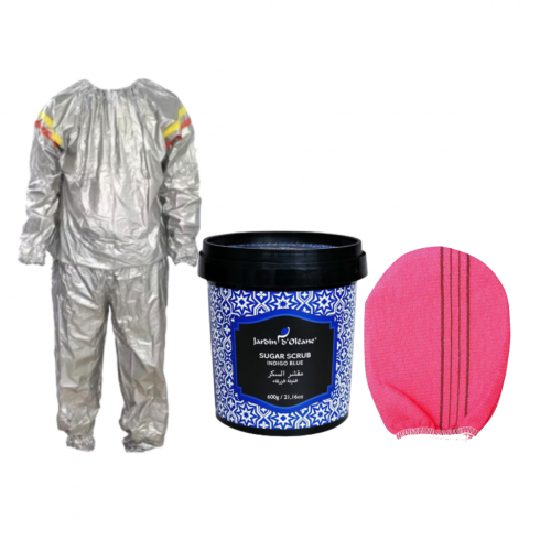 مجموعة الليفة الكورية و بدلة الساونا للتفتيح والتر...