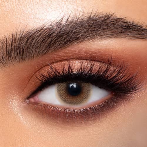 عدسات ملونه يوميه من ذهب - كريمي