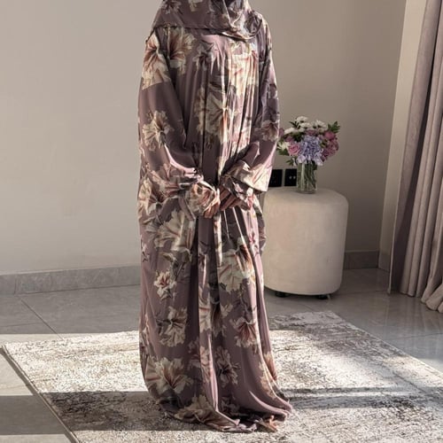 طقم صلاة بودرة الجمال اسفنج سحاب ( ألوان متعددة )