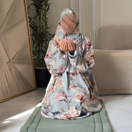 طقم صلاة بودرة الجمال اسفنج سحاب ( ألوان متعددة )