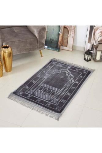 سجادة صلاة راشيل - 80×120 سم رمادي/أبيض