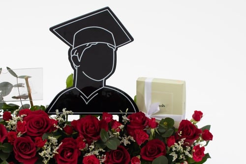 بوكس ورد فاصلة فرحتنا فرحتكم - احمر