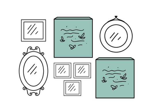 لوحة المنزل عندما تدأ الحكايات