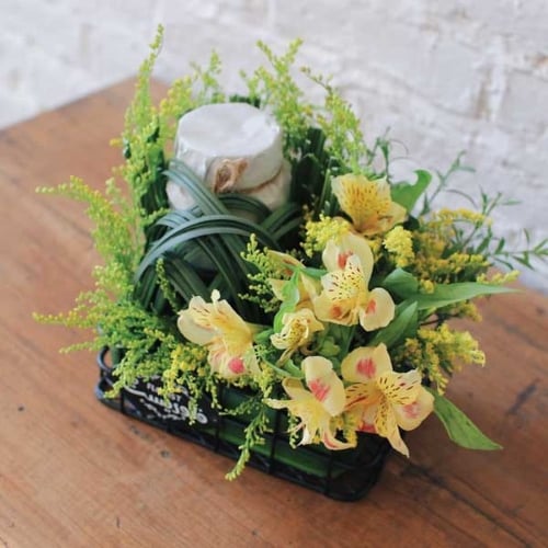 سلة ورد فاصلة كل الشكر