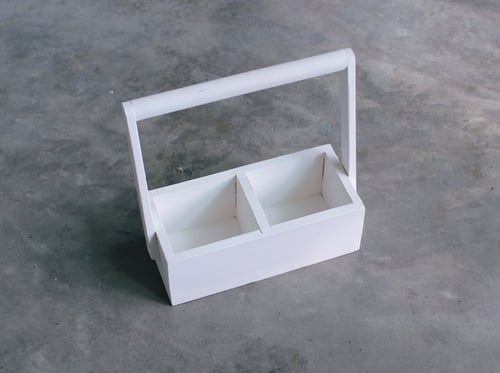 سلة خشبية أبيض (1)