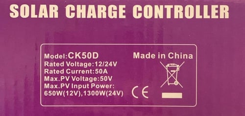 منظم طاقة شمسية 50 أمبير دليل CK