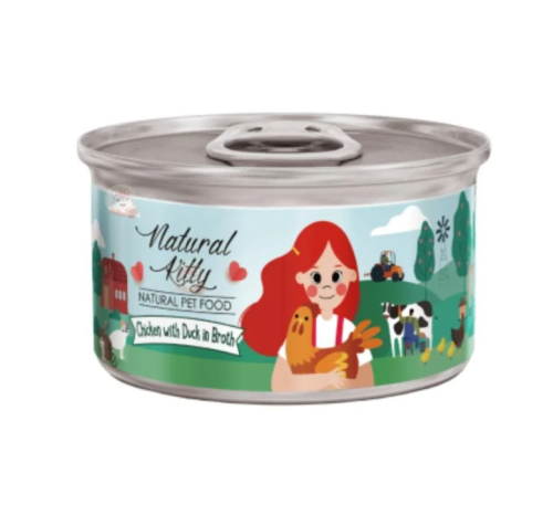 ناتشورال كيتي طعام رطب للقطط دجاج مع البط بالمرق 8...