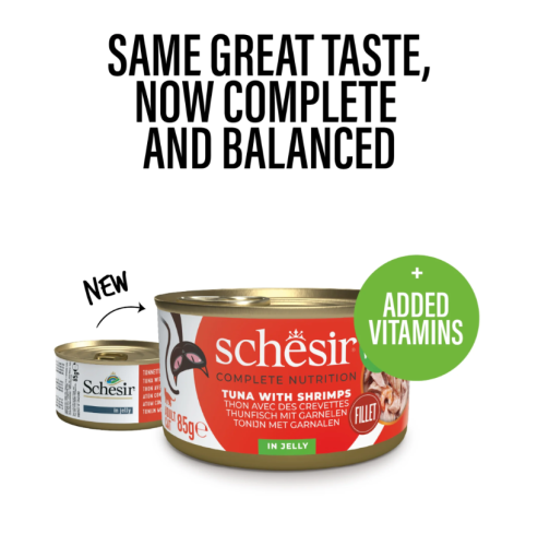 شيزر معلبات التونة مع الجمبري طعام رطب للقطط 85 جر...