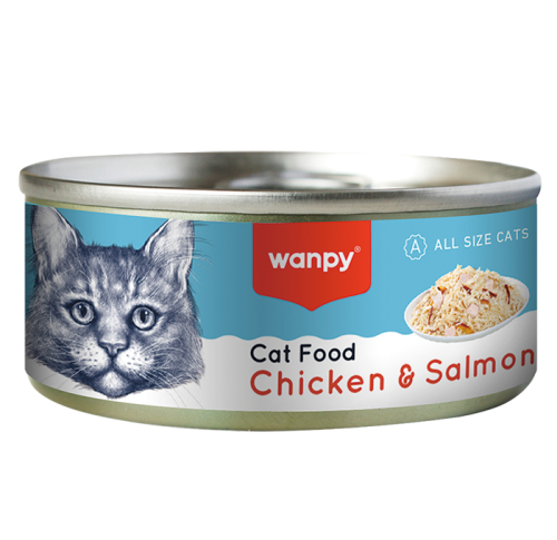 Wanby Wet Cat Food with Chicken and Salmon 95g