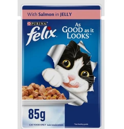 بورينا فليكس طعام رطب للقطط بالسلمون في الجيلي 85g