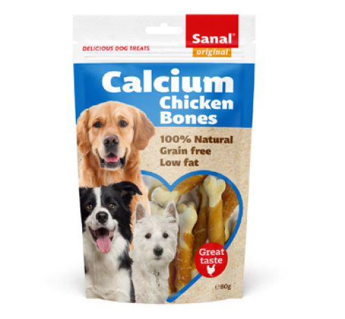 Snal Bones Calcium Equivalents Chicken Bones 80g