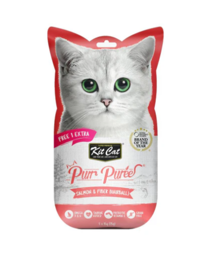 كت كات مكافأة للقطط بالسالمون والفايبر هيربول 5x15...