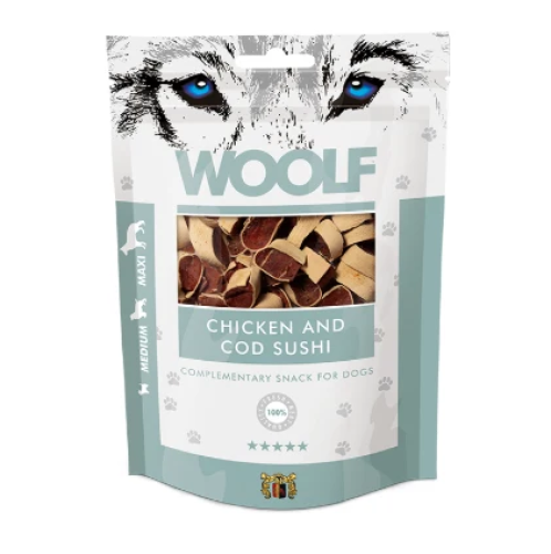 Wolf Chicken & Fish Sushi Treats for Dogs 100g