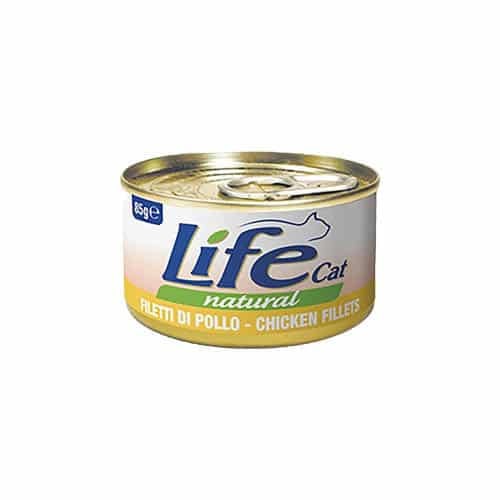 لايف كات معلبات طعام رطب للقطط شرائح الدجاج 85g
