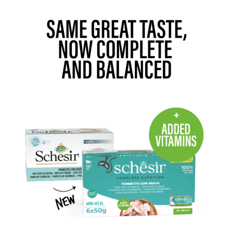 شيزر طعام رطب معلبات التونا مع الدنيس 6x50g