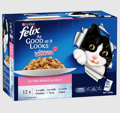 Purina Flex Wet Cat Food with Tuna, Chicken & Beef...