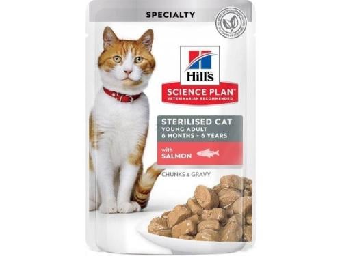 هيلز طعام رطب للقطط المعقمة بالسالمون 85g