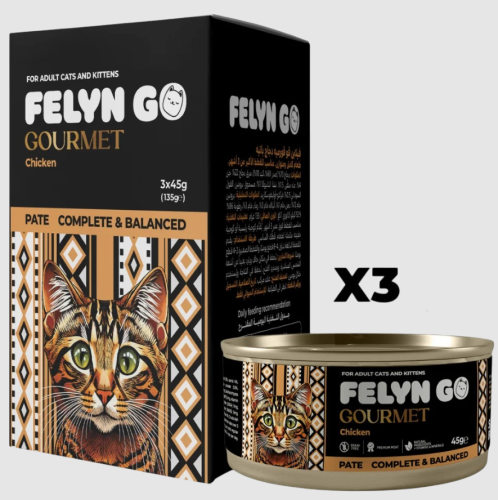Villain Go Chicken Pâté Wet Cat Food 3 x 45g