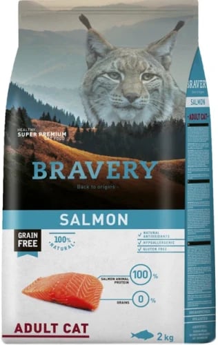 Prefree Salmon Dry Food for Adult Cats, Grain-Free, 2 kg