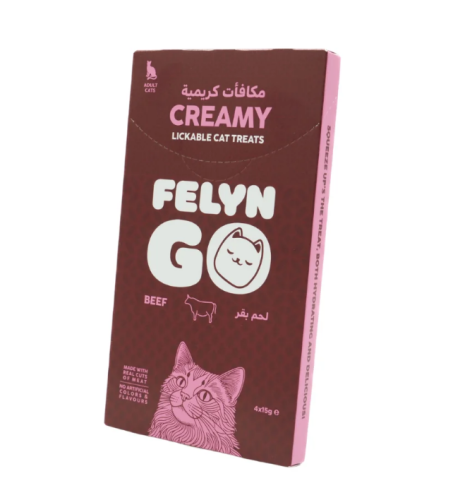 فيلاين قو مكافئات كريمه بنكهة اللحم بقري للقطط 4×1...