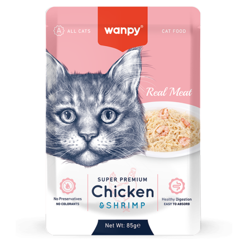 Wenbi Super Premium Wet Cat Food, Chicken & Shrimp...