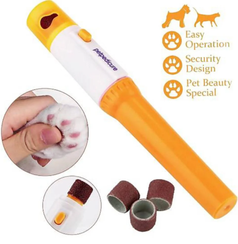 Battery-operated electric nail file for pets and b...