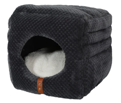 زولكس "بالوما" اثنين في واحد سرير و كوخ للقطط أسود