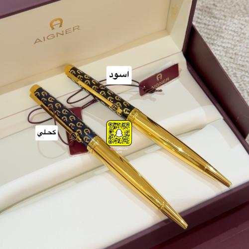 قلم أقنر كحلي / ذهبي