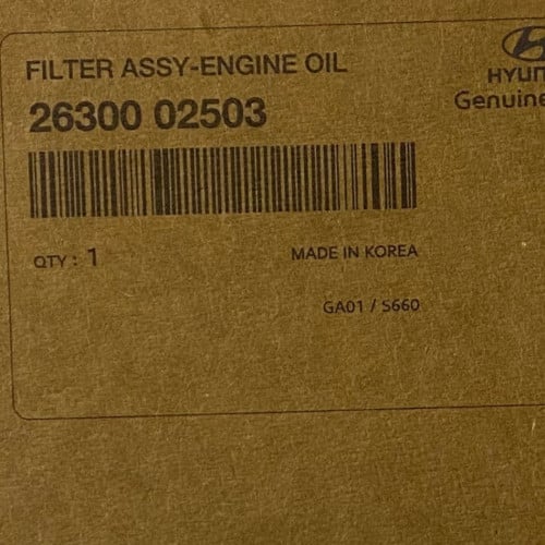فلتر زيت محرك هونداي اصلي اتراج-سبيس ستار 26300 02...