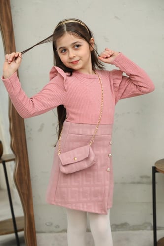 طقم شتوي بناتي مع شنطة