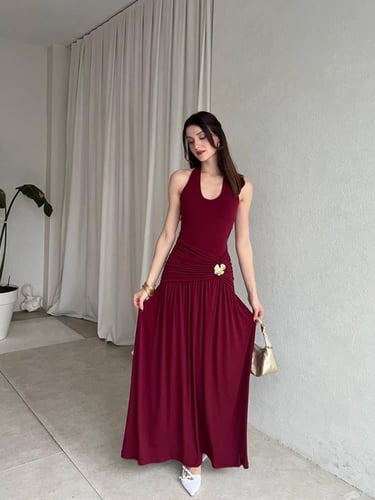 فستان ناعم طويل تركي