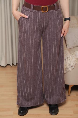 بنطلون نسائي شتوي قصة واسع مع حزام