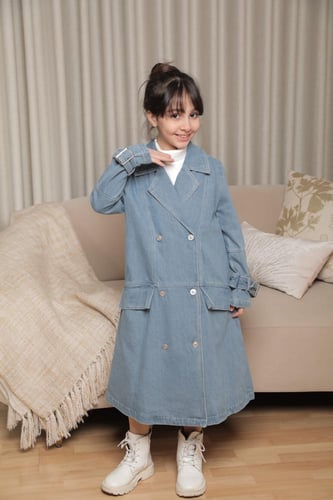 فستان بناتي شتوي جينز