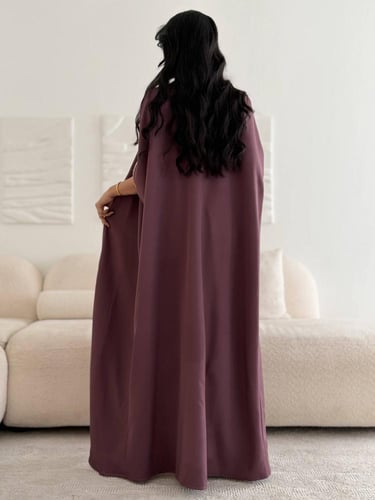 جلابية مشجرة مع وشاح فخم