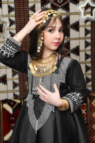 فستان يوم التأسيس بناتي فخم تراثي