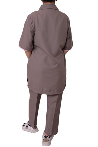 ملابس عاملات سادة قطعتين