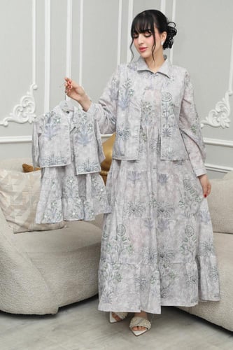 جلابية واسعه مشجرة بتطريز انيق