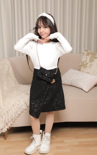 فستان بناتي شتوي مع شنطة