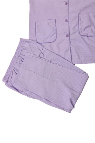 ملابس عاملات خطوط مقلمة قطعتين