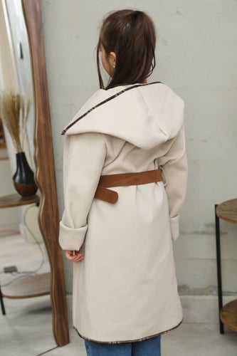 جاكيت شتوي بناتي مع حزام