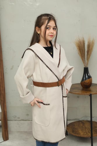 جاكيت شتوي بناتي مع حزام