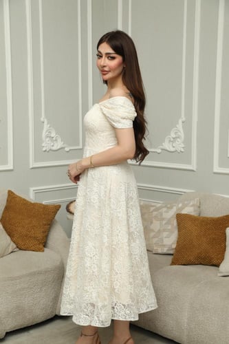 فستان العيد ميدي أوف شولدر سكري