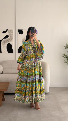 فستان ترند صيفي ايطالي ليموني