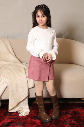 طقم شتوي بناتي قطعتين